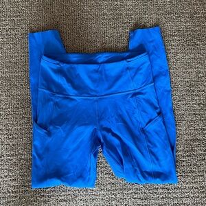 Lululemon - Fast and Free Tight 25” - Blazer Blue Tone - Size 6